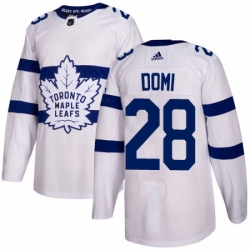 Mens Adidas Toronto Maple Leafs 28 Tie Domi Authentic White 2018 Stadium Series NHL Jersey  Mens Adidas Toronto Maple Leafs 28 Tie Domi Authentic White 2018 Stadium Series NHL Jersey