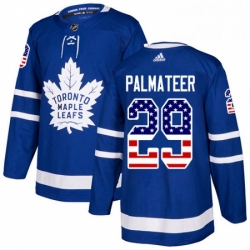 Mens Adidas Toronto Maple Leafs 29 Mike Palmateer Authentic Royal Blue USA Flag Fashion NHL Jersey  Mens Adidas Toronto Maple Leafs 29 Mike Palmateer Authentic Royal Blue USA Flag Fashion NHL Jersey