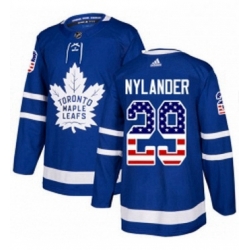 Mens Adidas Toronto Maple Leafs 29 William Nylander Authentic Royal Blue USA Flag Fashion NHL Jersey  Mens Adidas Toronto Maple Leafs 29 William Nylander Authentic Royal Blue USA Flag Fashion NHL Jersey