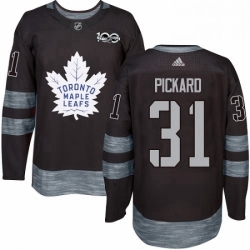 Mens Adidas Toronto Maple Leafs 31 Calvin Pickard Authentic Black 1917 2017 100th Anniversary NHL Jersey  Mens Adidas Toronto Maple Leafs 31 Calvin Pickard Authentic Black 1917 2017 100th Anniversary NHL Jersey