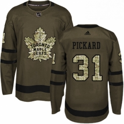 Mens Adidas Toronto Maple Leafs 31 Calvin Pickard Authentic Green Salute to Service NHL Jersey  Mens Adidas Toronto Maple Leafs 31 Calvin Pickard Authentic Green Salute to Service NHL Jersey