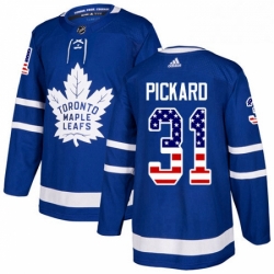 Mens Adidas Toronto Maple Leafs 31 Calvin Pickard Authentic Royal Blue USA Flag Fashion NHL Jersey  Mens Adidas Toronto Maple Leafs 31 Calvin Pickard Authentic Royal Blue USA Flag Fashion NHL Jersey
