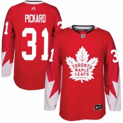 Mens Adidas Toronto Maple Leafs 31 Calvin Pickard Premier Red Alternate NHL Jersey  Mens Adidas Toronto Maple Leafs 31 Calvin Pickard Premier Red Alternate NHL Jersey