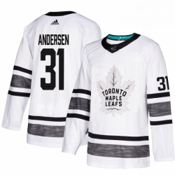 Mens Adidas Toronto Maple Leafs 31 Frederik Andersen White 2019 All Star Game Parley Authentic Stitched NHL Jersey  Mens Adidas Toronto Maple Leafs 31 Frederik Andersen White 2019 All Star Game Parley Authentic Stitched NHL Jersey