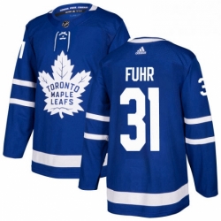 Mens Adidas Toronto Maple Leafs 31 Grant Fuhr Authentic Royal Blue Home NHL Jersey  Mens Adidas Toronto Maple Leafs 31 Grant Fuhr Authentic Royal Blue Home NHL Jersey