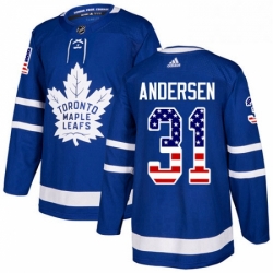 Mens Adidas Toronto Maple Leafs 31 Grant Fuhr Authentic Royal Blue USA Flag Fashion NHL Jersey  Mens Adidas Toronto Maple Leafs 31 Grant Fuhr Authentic Royal Blue USA Flag Fashion NHL Jersey