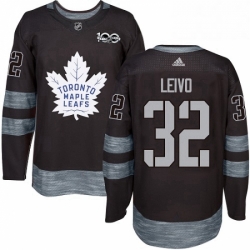 Mens Adidas Toronto Maple Leafs 32 Josh Leivo Authentic Black 1917 2017 100th Anniversary NHL Jersey  Mens Adidas Toronto Maple Leafs 32 Josh Leivo Authentic Black 1917 2017 100th Anniversary NHL Jersey