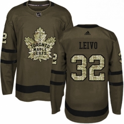 Mens Adidas Toronto Maple Leafs 32 Josh Leivo Authentic Green Salute to Service NHL Jersey  Mens Adidas Toronto Maple Leafs 32 Josh Leivo Authentic Green Salute to Service NHL Jersey