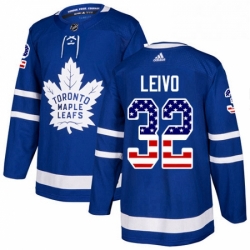 Mens Adidas Toronto Maple Leafs 32 Josh Leivo Authentic Royal Blue USA Flag Fashion NHL Jersey  Mens Adidas Toronto Maple Leafs 32 Josh Leivo Authentic Royal Blue USA Flag Fashion NHL Jersey