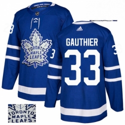 Mens Adidas Toronto Maple Leafs 33 Frederik Gauthier Authentic Royal Blue Fashion Gold NHL Jersey  Mens Adidas Toronto Maple Leafs 33 Frederik Gauthier Authentic Royal Blue Fashion Gold NHL Jersey
