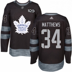 Mens Adidas Toronto Maple Leafs 34 Auston Matthews Authentic Black 1917 2017 100th Anniversary NHL Jersey  Mens Adidas Toronto Maple Leafs 34 Auston Matthews Authentic Black 1917 2017 100th Anniversary NHL Jersey