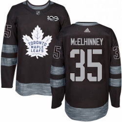 Mens Adidas Toronto Maple Leafs 35 Curtis McElhinney Authentic Black 1917 2017 100th Anniversary NHL Jersey  Mens Adidas Toronto Maple Leafs 35 Curtis McElhinney Authentic Black 1917 2017 100th Anniversary NHL Jersey