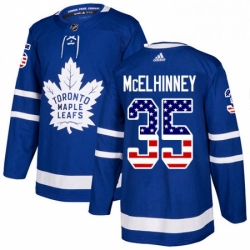 Mens Adidas Toronto Maple Leafs 35 Curtis McElhinney Authentic Royal Blue USA Flag Fashion NHL Jersey  Mens Adidas Toronto Maple Leafs 35 Curtis McElhinney Authentic Royal Blue USA Flag Fashion NHL Jersey