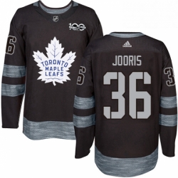 Mens Adidas Toronto Maple Leafs 36 Josh Jooris Authentic Black 1917 2017 100th Anniversary NHL Jersey  Mens Adidas Toronto Maple Leafs 36 Josh Jooris Authentic Black 1917 2017 100th Anniversary NHL Jersey