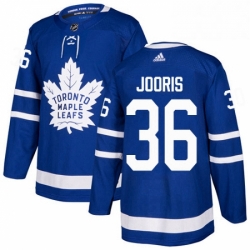 Mens Adidas Toronto Maple Leafs 36 Josh Jooris Authentic Royal Blue Home NHL Jersey  Mens Adidas Toronto Maple Leafs 36 Josh Jooris Authentic Royal Blue Home NHL Jersey