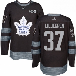 Mens Adidas Toronto Maple Leafs 37 Timothy Liljegren Authentic Black 1917 2017 100th Anniversary NHL Jersey  Mens Adidas Toronto Maple Leafs 37 Timothy Liljegren Authentic Black 1917 2017 100th Anniversary NHL Jersey