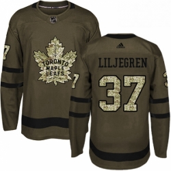 Mens Adidas Toronto Maple Leafs 37 Timothy Liljegren Authentic Green Salute to Service NHL Jersey  Mens Adidas Toronto Maple Leafs 37 Timothy Liljegren Authentic Green Salute to Service NHL Jersey