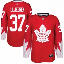 Mens Adidas Toronto Maple Leafs 37 Timothy Liljegren Authentic Red Alternate NHL Jersey  Mens Adidas Toronto Maple Leafs 37 Timothy Liljegren Authentic Red Alternate NHL Jersey
