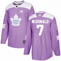 Mens Adidas Toronto Maple Leafs 7 Lanny McDonald Authentic Purple Fights Cancer Practice NHL Jersey  Mens Adidas Toronto Maple Leafs 7 Lanny McDonald Authentic Purple Fights Cancer Practice NHL Jersey