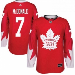 Mens Adidas Toronto Maple Leafs 7 Lanny McDonald Authentic Red Alternate NHL Jersey  Mens Adidas Toronto Maple Leafs 7 Lanny McDonald Authentic Red Alternate NHL Jersey