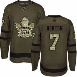 Mens Adidas Toronto Maple Leafs 7 Tim Horton Authentic Green Salute to Service NHL Jersey  Mens Adidas Toronto Maple Leafs 7 Tim Horton Authentic Green Salute to Service NHL Jersey