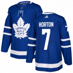 Mens Adidas Toronto Maple Leafs 7 Tim Horton Authentic Royal Blue Home NHL Jersey  Mens Adidas Toronto Maple Leafs 7 Tim Horton Authentic Royal Blue Home NHL Jersey