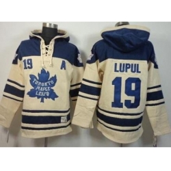 Toronto Maple Leafs 19 Joffrey Lupul Cream Stitched NHL Sawyer Hooded Sweatshirt Toronto Maple Leafs 19 Joffrey Lupul Cream Stitched NHL Sawyer Hooded Sweatshirt
