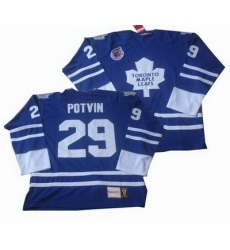 Toronto Maple Leafs #29 Felix Potvin Throwback Blue Jersey