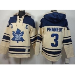 Toronto Maple Leafs 3 Dion Phaneuf Cream Stitched NHL Sawyer Hooded Sweatshirt Toronto Maple Leafs 3 Dion Phaneuf Cream Stitched NHL Sawyer Hooded Sweatshirt
