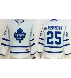 Maple Leafs #25 James Van Riemsdyk White Stitched Youth NHL Jersey