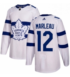 Youth Adidas Toronto Maple Leafs 12 Patrick Marleau Authentic White 2018 Stadium Series NHL Jersey 