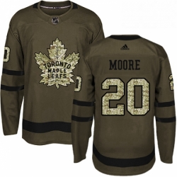 Youth Adidas Toronto Maple Leafs 20 Dominic Moore Authentic Green Salute to Service NHL Jersey 