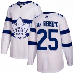 Youth Adidas Toronto Maple Leafs 25 James Van Riemsdyk Authentic White 2018 Stadium Series NHL Jersey 