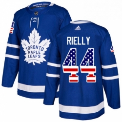 Youth Adidas Toronto Maple Leafs 44 Morgan Rielly Authentic Royal Blue USA Flag Fashion NHL Jersey 