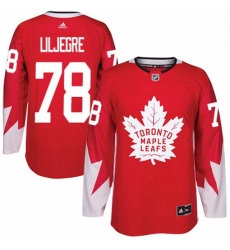 Youth Adidas Toronto Maple Leafs 78 Timothy Liljegren Authentic Red Alternate NHL Jersey 