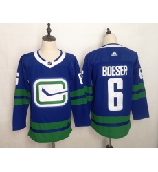 Canucks 6 Brock Boeser Blue Adidas Jerseys