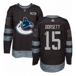 Mens Adidas Vancouver Canucks 15 Derek Dorsett Authentic Black 1917 2017 100th Anniversary NHL Jersey  Mens Adidas Vancouver Canucks 15 Derek Dorsett Authentic Black 1917 2017 100th Anniversary NHL Jersey