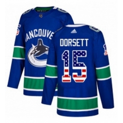 Mens Adidas Vancouver Canucks 15 Derek Dorsett Authentic Blue USA Flag Fashion NHL Jersey  Mens Adidas Vancouver Canucks 15 Derek Dorsett Authentic Blue USA Flag Fashion NHL Jersey