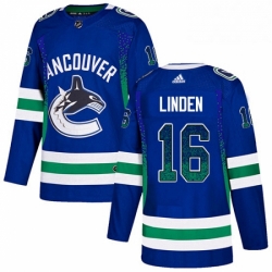 Mens Adidas Vancouver Canucks 16 Trevor Linden Authentic Blue Drift Fashion NHL Jersey  Mens Adidas Vancouver Canucks 16 Trevor Linden Authentic Blue Drift Fashion NHL Jersey