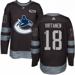 Mens Adidas Vancouver Canucks 18 Jake Virtanen Authentic Black 1917 2017 100th Anniversary NHL Jersey  Mens Adidas Vancouver Canucks 18 Jake Virtanen Authentic Black 1917 2017 100th Anniversary NHL Jersey
