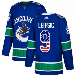 Mens Adidas Vancouver Canucks 9 Brendan Leipsic Authentic Blue USA Flag Fashion NHL Jerse Mens Adidas Vancouver Canucks 9 Brendan Leipsic Authentic Blue USA Flag Fashion NHL Jerse