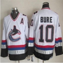 Vancouver Canucks #10 Pavel Bure White Black CCM Throwback Stitched NHL Jersey