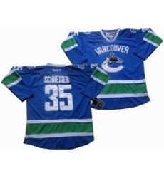 Vancouver Canucks #35 Schneider blue Jersey