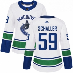 Womens Adidas Vancouver Canucks 59 Tim Schaller Authentic White Away NHL Jersey 