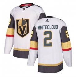 Men Vegas Golden Knights 2 Zach Whitecloud White Stitched Jersey