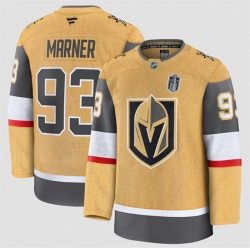 Men Vegas Golden Knights  93 Mitch Marner Gold 2026 Stanley Cup Final Patch Home Stitched Hockey Jersey