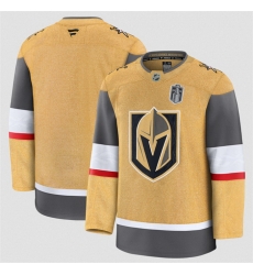 Men Vegas Golden Knights Blank Gold 2026 Stanley Cup Final Patch Home Stitched Hockey Jersey