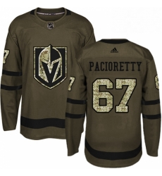 Mens Adidas Vegas Golden Knights 67 Max Pacioretty Authentic Green Salute to Service NHL Jersey 