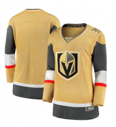 Women Vegas Golden Knights Fanatics Branded Gold 2020 21 Alternate Premier Breakaway Jersey