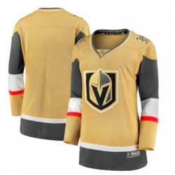 Women Vegas Golden Knights Fanatics Branded Gold 2020 21 Alternate Premier Breakaway Jersey